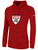 FLEETWOOD SC BASICS FLEECE PULLOVER HOODIE CREST ON WEARERS CENTER CHEST RED WHITE