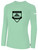 CEDAR STARS ACADEMY STATEN ISLAND  BASICS LONG SLEEVE COTTON TEE SHIRT CREST ON WEARER'S LEFT CHEST MINT WHITE