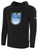 BEACHSIDE SC  BASICS FLEECE PULLOVER HOODIE CREST ON WEARER'S CENTER CHEST BLACK WHITE