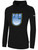 BEACHSIDE SC  BASICS FLEECE PULLOVER HOODIE CREST ON WEARER'S CENTER CHEST BLACK WHITE