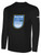 BEACHSIDE SC  BASICS COTTON LONG SLEEVE COTTON T-SHIRT CREST ON WEARER'S CENTER CHEST BLACK WHITE