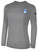 BEACHSIDE SC  BASICS COTTON LONG SLEEVE COTTON T-SHIRT CREST ON WEARER'S LEFT CHEST LIGHT HEATHER GREY BLACK