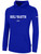 GULF  SOUTH RUSH FLEECE HOODIE CREST ON WEARERS CENTER CHEST ROYAL BLUE WHITE
