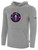 CLERMONT FC  BASICS FLEECE PULLOVER HOODIE CREST ON WEARER'S CENTER CHEST LIGHT HEATHER GREY BLACK