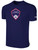 ARKANSAS COMETS BASICS COTTON SHORT SLEEVE T-SHIRT CREST ON WEARERS CENTER CHEST NAVY WHITE