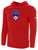ARKANSAS COMETS BASICS FLEECE PULLOVER HOODIE CREST ON WEARERS CENTER CHEST RED WHITE