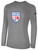 ALEXANDRIA SA ACADEMY BASICS LONG SLEEVE TEE SHIRT CREST ON WEARERS CENTER CHEST LIGHT HEATHER GREY BLACK