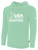 USA FIELD HOCKEY BASICS FLEECE PULLOVER HOODIE CREST ON WEARERS CENTER CHEST MINT WHITE