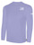USA FIELD HOCKEY BASICS LONG SLEEVE COTTON TEE CREST ON WEARERS LEFT CHEST LAVENDER WHITE