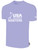 USA FIELD HOCKEY BASICS COTTON TEE CREST ON WEARERS CENTER CHEST LAVENDER WHITE