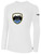 TULSA ACADEMY FC  LONG SLEEVE COTTON TEE CREST ON WEARERS CENTER CHEST WHITE BLACK