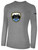 TULSA ACADEMY FC  LONG SLEEVE COTTON TEE CREST ON WEARERS CENTER CHEST LIGHT HEATHER GREY BLACK