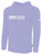USA FIELD HOCKEY COACH EDUCATION  BASICS FLEECE PULLOVER HOODIE CREST ON WEARERS CENTER CHEST LAVENDER WHITE
