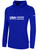 USA FIELD HOCKEY COACH EDUCATION  BASICS FLEECE PULLOVER HOODIE CREST ON WEARERS CENTER CHEST ROYAL BLUE WHITE
