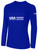 USA FIELD HOCKEY COACH EDUCATION  BASICS LONG SLEEVE COTTON TEE CREST ON WEARERS CENTER CHEST ROYAL BLUE WHITE