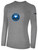 PLAYERS SC   BASICS LONG SLEEVE COTTON T-SHIRT CREST ON WEARER'S CENTER CHEST LIGHT HEATHER GREY BLACK