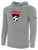 COLUMBUS UNITED FC  FLEECE PULLOVER HOODIE SA TRAVEL CREST ON WEARERS CENTER CHEST LIGHT HEATHER GREY BLACK