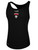 COLUMBUS UNITED FC  BASICS RACER BACK TANK SA TRAVEL CREST ON WEARERS CENTER CHEST BLACK WHITE