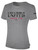 COLUMBUS UNITED FC  SHORT SLEEVE COTTON T-SHIRT SA PREMIER CREST ON WEARERS CENTER CHEST LIGHT HEATHER GREY BLACK