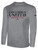 COLUMBUS UNITED FC  LONG SLEEVE COTTON T-SHIRT SA PREMIER CREST ON WEARERS CENTER CHEST LIGHT HEATHER GREY BLACK