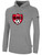FC SOMERS  BASICS FLEECE PULLOVER HOODIE CREST ON WEARER'S CENTER CHEST LIGHT HEATHER GREY BLACK