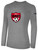 FC SOMERS  BASICS LONG SLEEVE COTTON TEE CREST ON WEARER'S CENTER CHEST LIGHT HEATHER GREY BLACK