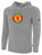 JAMBARS FC  BASICS FLEECE PULLOVER HOODIE CREST ON WEARER'S CENTER CHEST LIGHT HEATHER GREY BLACK