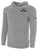EGG HARBOR TWP SOCCER BASICS FLEECE PULLOVER HOODIE CREST ON WEARER'S LEFT CHEST LIGHT HEATHER GREY BLACK