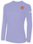 SUN FIELD HOCKEY BASICS LONG SLEEVE COTTON T-SHIRT CREST ON WEARERS LEFT CHEST LAVENDER WHITE