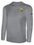 LIBERTY FC  BASICS COTTON LONG SLEEVE T-SHIRT CREST UPPER LEFT CHEST LIGHT HEATHER GREY BLACK