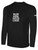 MASL  BASICS  LONG SLEEVE TEE SHIRT CREST   ON WEARERS CENTER CHEST BLACK WHITE