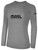 MASL BASICS LONG SLEEVE TEE SHIRT CREST  ON WEARERS CENTER CHEST LIGHT HEATHER GREY BLACK