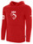USA FIELD  HOCKEY BASICS FLEECE PULLOVER HOODIE USA WOLF CREST CENTER CHEST RED WHITE