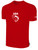 USA FIELD  HOCKEY BASICS COTTON TEE USA WOLF CREST CENTER CHEST RED WHITE