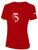 USA FIELD  HOCKEY BASICS COTTON TEE USA WOLF CREST CENTER CHEST RED WHITE