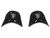 MANTECA AREA SOCCER RANGERS UNITED  LIGHT WEIGHT SHIN GUARDS BLACK WHITE
