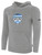MANTECA AREA SOCCER RANGERS UNITED BASICS FLEECE PULLOVER HOODIE CREST ON WEARER'S CENTER CHEST LIGHT HEATHER GREY BLACK