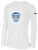 MANTECA AREA SOCCER RANGERS UNITED BASICS LONG SLEEVE COTTON TEE CREST ON WEARER'S CENTER CHEST WHITE BLACK
