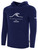 ATLANTIC COUNTY WAVE BASICS FLEECE HOODIE NAVY WHITE