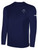 ATLANTIC COUNTY WAVE BASICS LONG SLEEVE COTTON TEE CREST ON WEARER'S LEFT CHEST NAVY WHITE