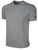 ATLANTIC COUNTY WAVE BASICS COTTON TEE CREST ON WEARER'S LEFT CHEST LIGHT HEATHER GREY BLACK