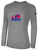 IFHCK FIELD HOCKEY BASICS LONG SLEEVE COTTON T-SHIRT CREST ON WEARERS CENTER CHEST LIGHT HEATHER GREY BLACK