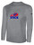 IFHCK FIELD HOCKEY BASICS LONG SLEEVE COTTON T-SHIRT CREST ON WEARERS CENTER CHEST LIGHT HEATHER GREY BLACK