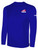 IFHCK FIELD HOCKEY BASICS LONG SLEEVE COTTON T-SHIRT CREST ON WEARERS LEFT CHEST ROYAL BLUE WHITE