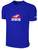 IFHCK FIELD HOCKEY BASICS SHORT SLEEVE COTTON T-SHIRT CREST ON WEARERS CENTER CHEST ROYAL BLUE WHITE