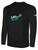LAX ON ELITE BASICS LONG SLEEVE COTTON T-SHIRT CREST ON WEARERS CENTER CHEST BLACK WHITE