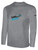 LAX ON ELITE BASICS LONG SLEEVE COTTON T-SHIRT CREST ON WEARERS CENTER CHEST LIGHT HEATHER GREY BLACK