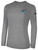LAX ON ELITE BASICS LONG SLEEVE COTTON T-SHIRT CREST ON WEARERS LEFT CHEST LIGHT HEATHER GREY BLACK