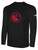 APPLE VALLEY STORM BASICS COTTON LONG SLEEVE T-SHIRT WEARER'S CENTER CHEST BLACK WHITE