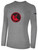 APPLE VALLEY STORM BASICS COTTON LONG SLEEVE T-SHIRT WEARER'S CENTER CHEST LIGHT HEATHER GREY BLACK